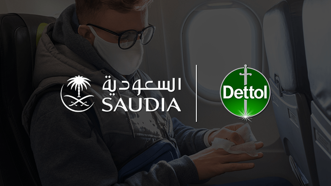 Dettol and SAUDIA team up to boost sanitization on flights